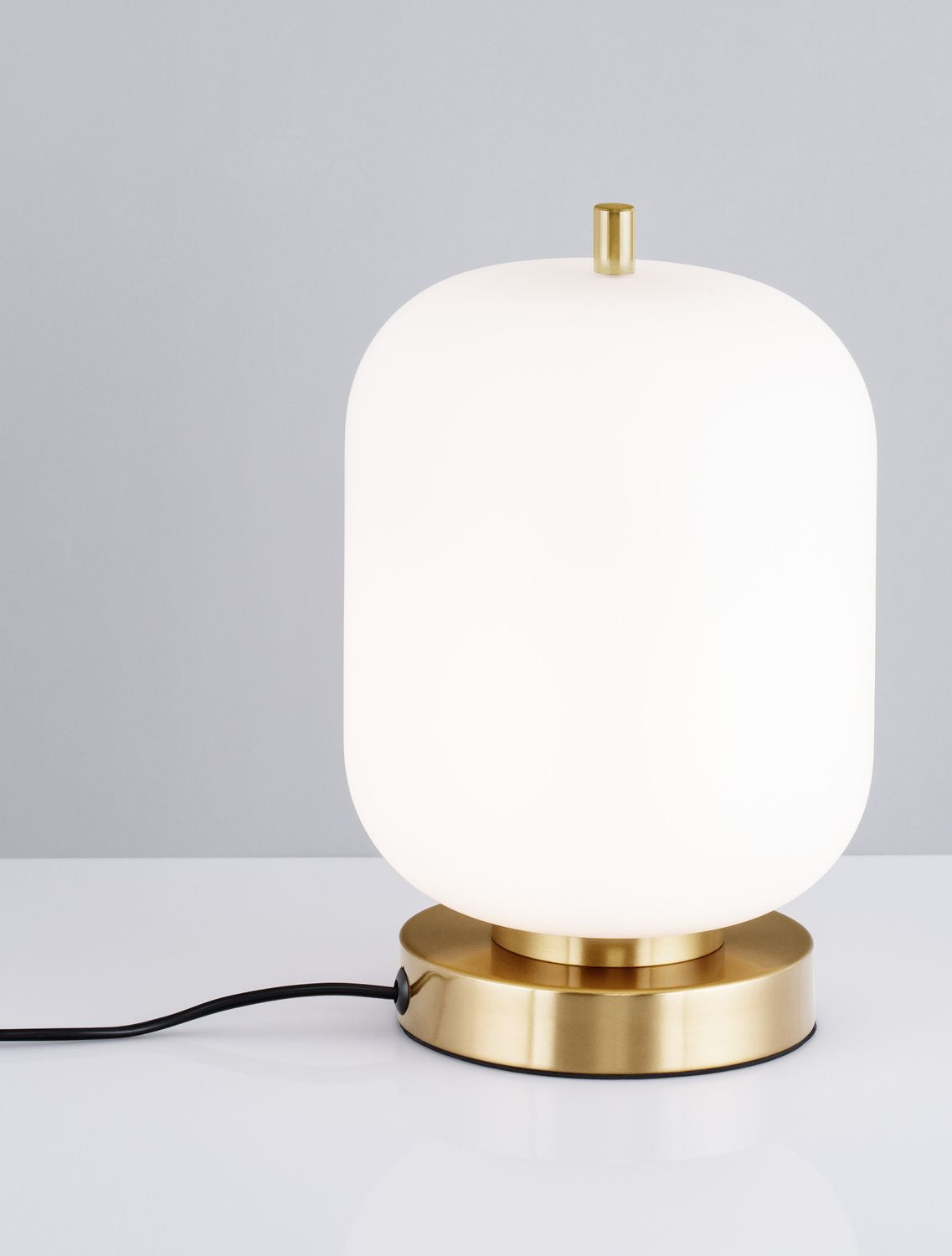 Lampe à poser Lato dorée, verre, H 25 cm