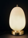 Lampe à poser Lato dorée, verre, H 28 cm