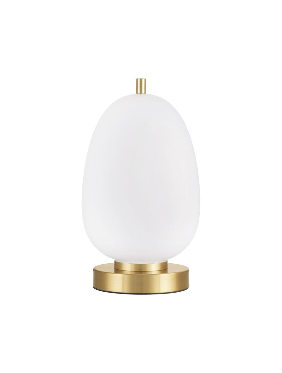 Lampe à poser Lato dorée, verre, H 28 cm