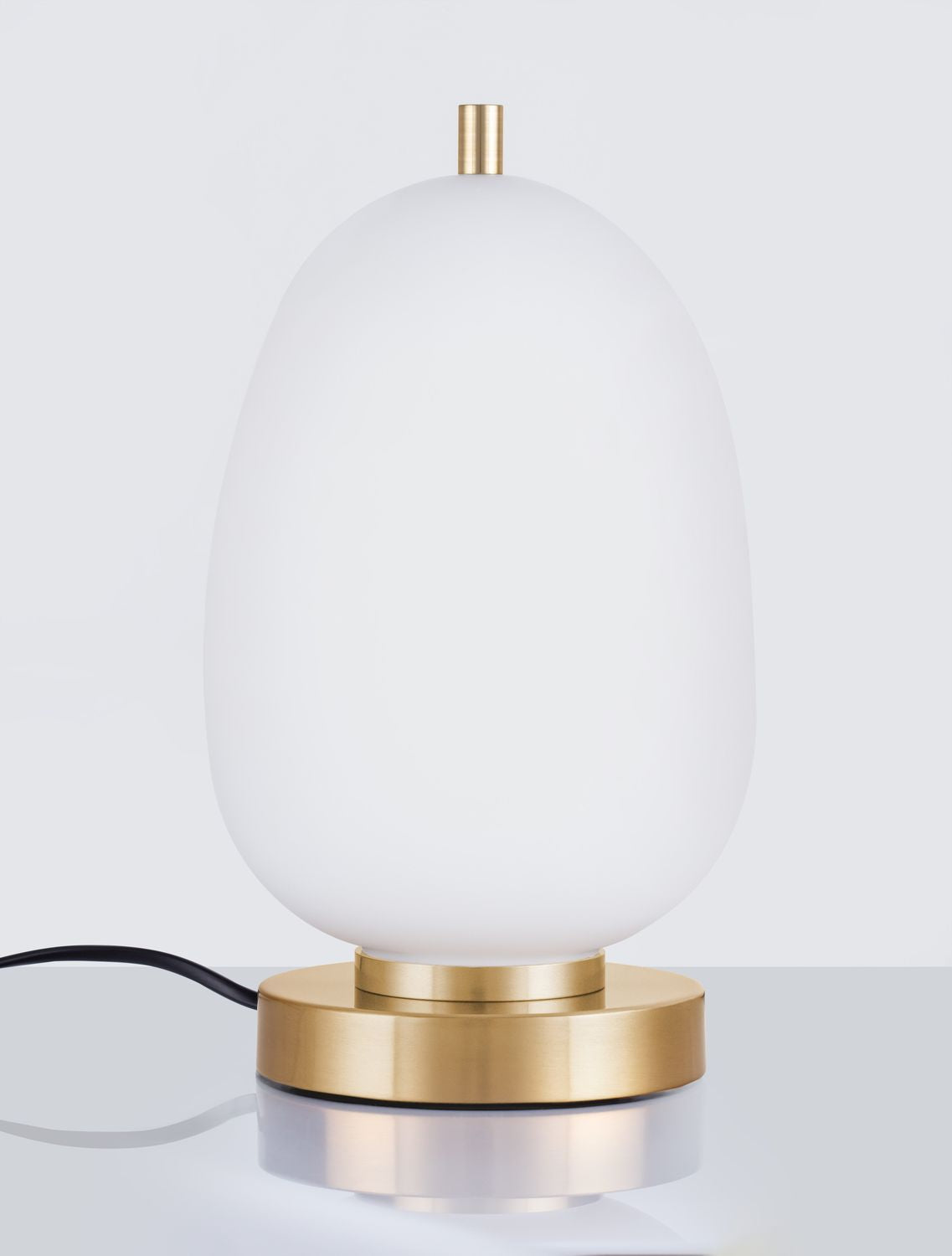 Lampe à poser Lato dorée, verre, H 28 cm