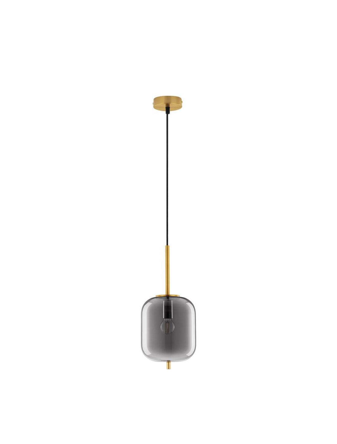 Suspension Lato dorée et fumée, verre (9624097)