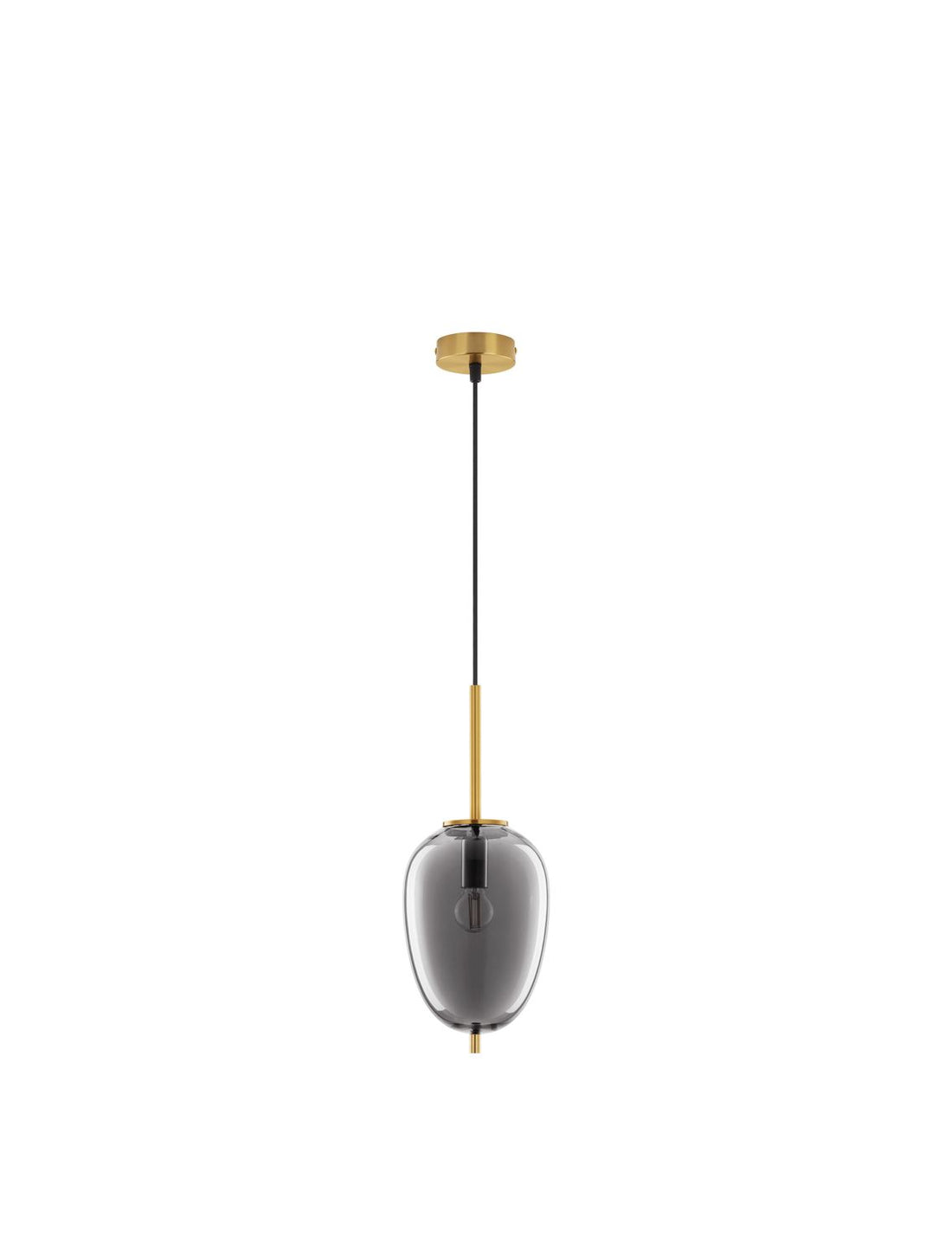 Suspension Lato dorée et fumée, verre (9624098)