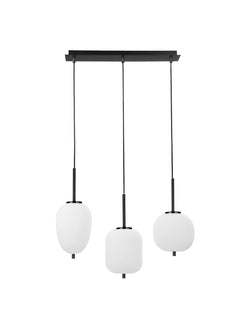 Suspension Lato 3 lumières noire, verre (9624099)