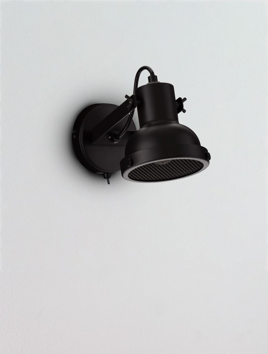 Applique murale Ruvi noire, L 18 cm