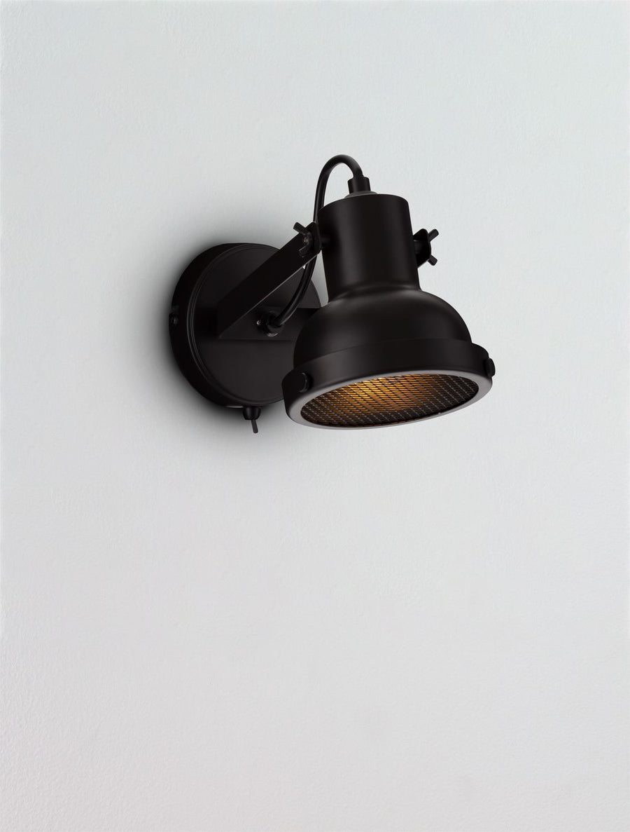 Applique murale Ruvi noire, L 18 cm