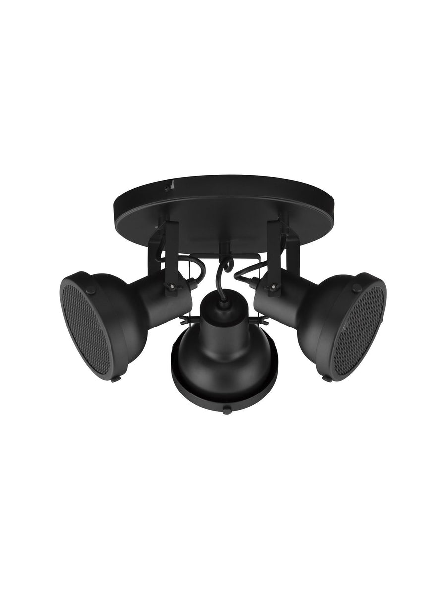 Plafonnier Ruvi 3 lumières noir
