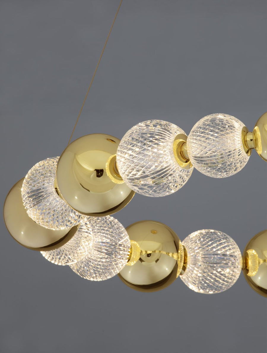 Suspension Brille dorée, H 120 cm (9695202)