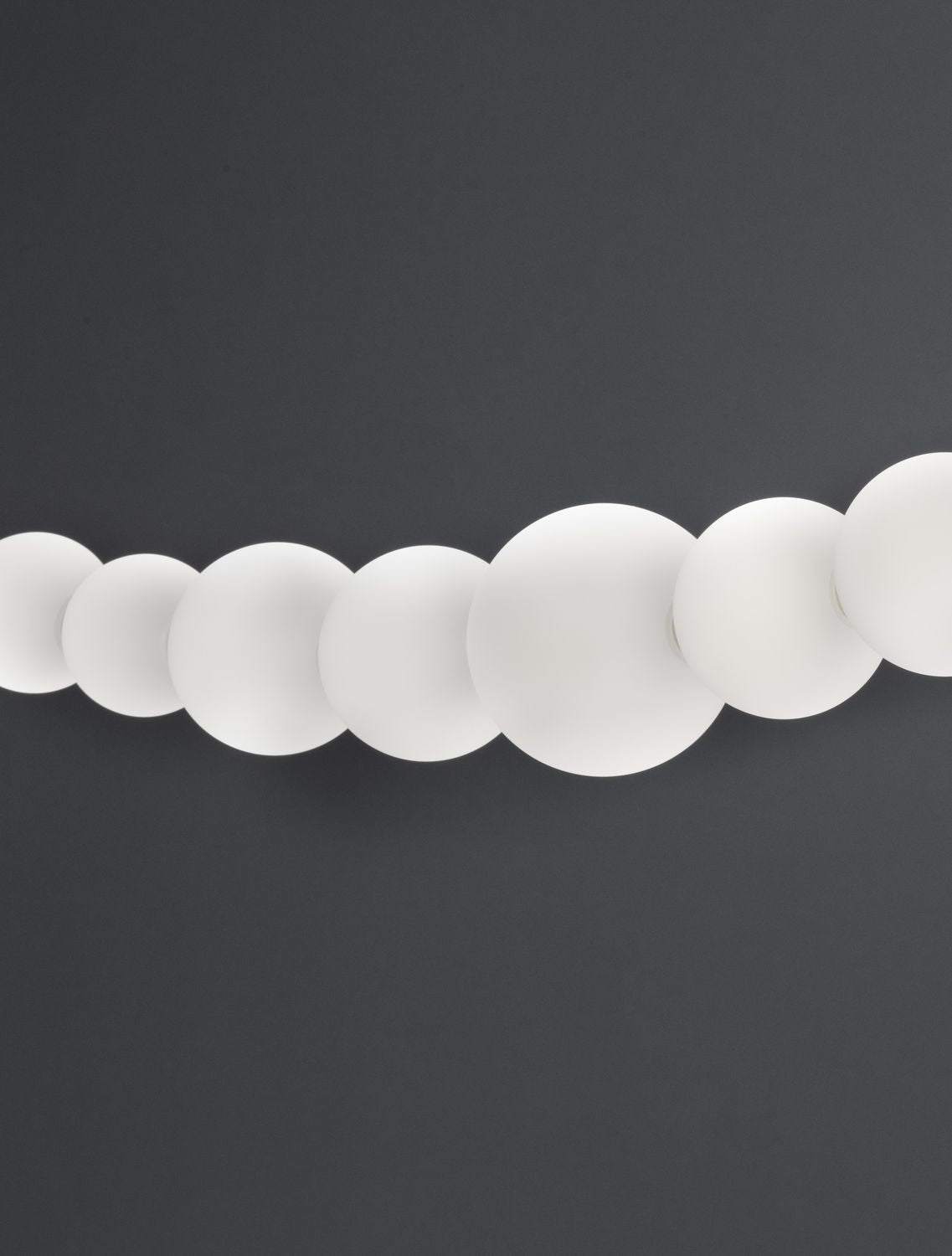 Suspension Perla dorée, verre, H 120 cm