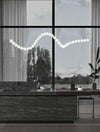Suspension Perla chromée, verre, H 200 cm (9695206)