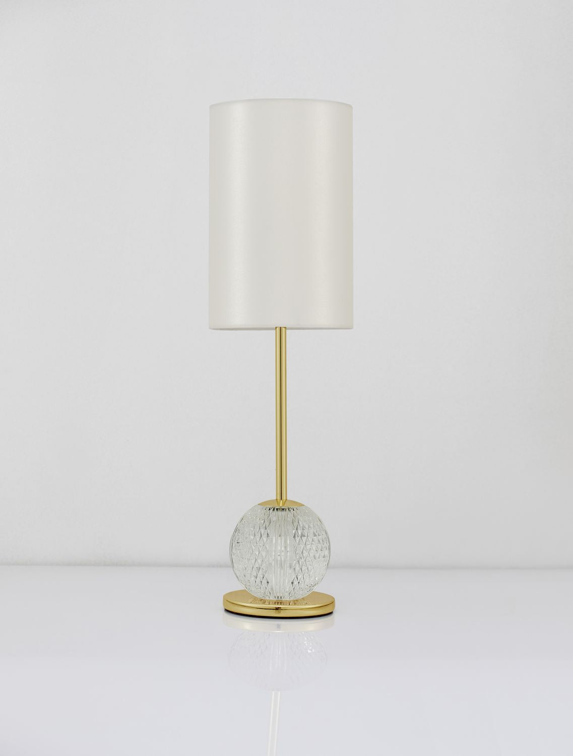 Lampe à poser Brille dorée, H 54 cm