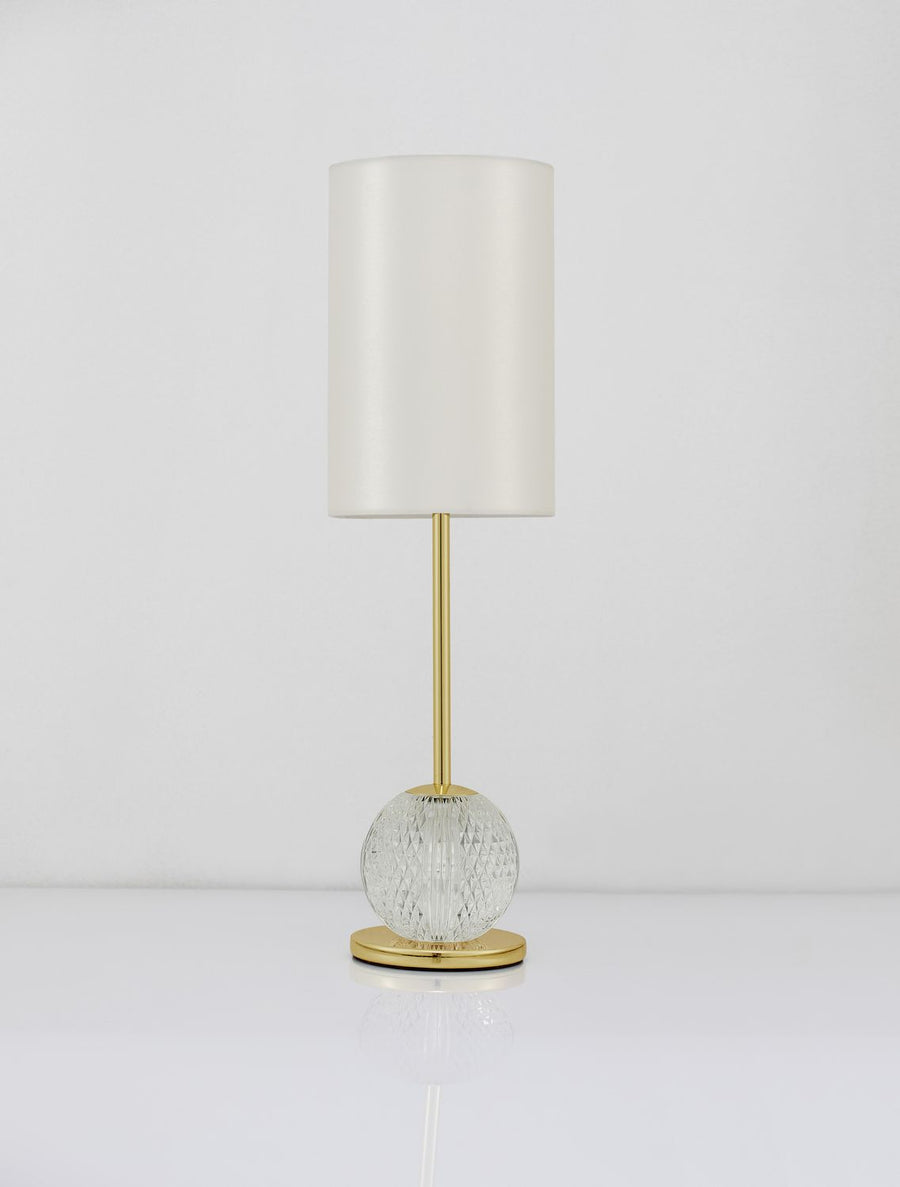 Lampe à poser Brille dorée, H 54 cm