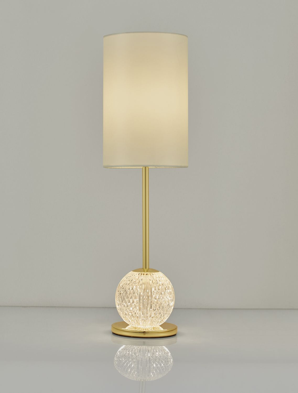 Lampe à poser Brille dorée, H 54 cm