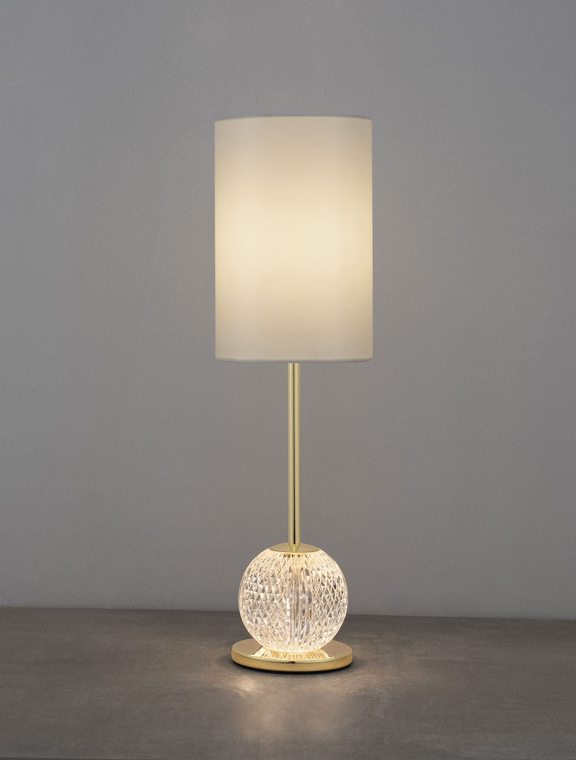 Lampe à poser Brille dorée, H 54 cm