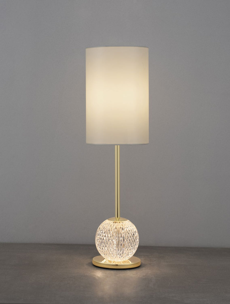 Lampe à poser Brille dorée, H 54 cm