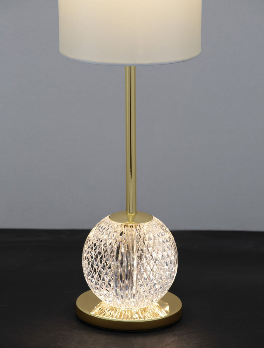Lampe à poser Brille dorée, H 54 cm