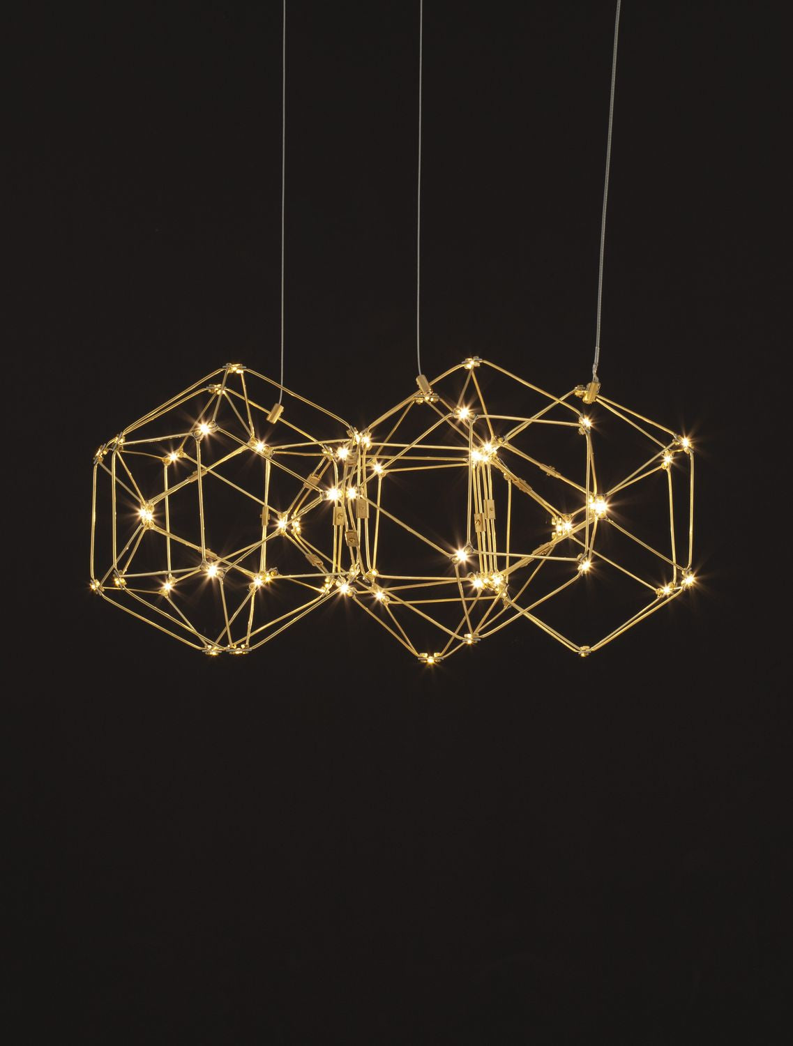 Suspension Nebula cuivrée, H 150 cm