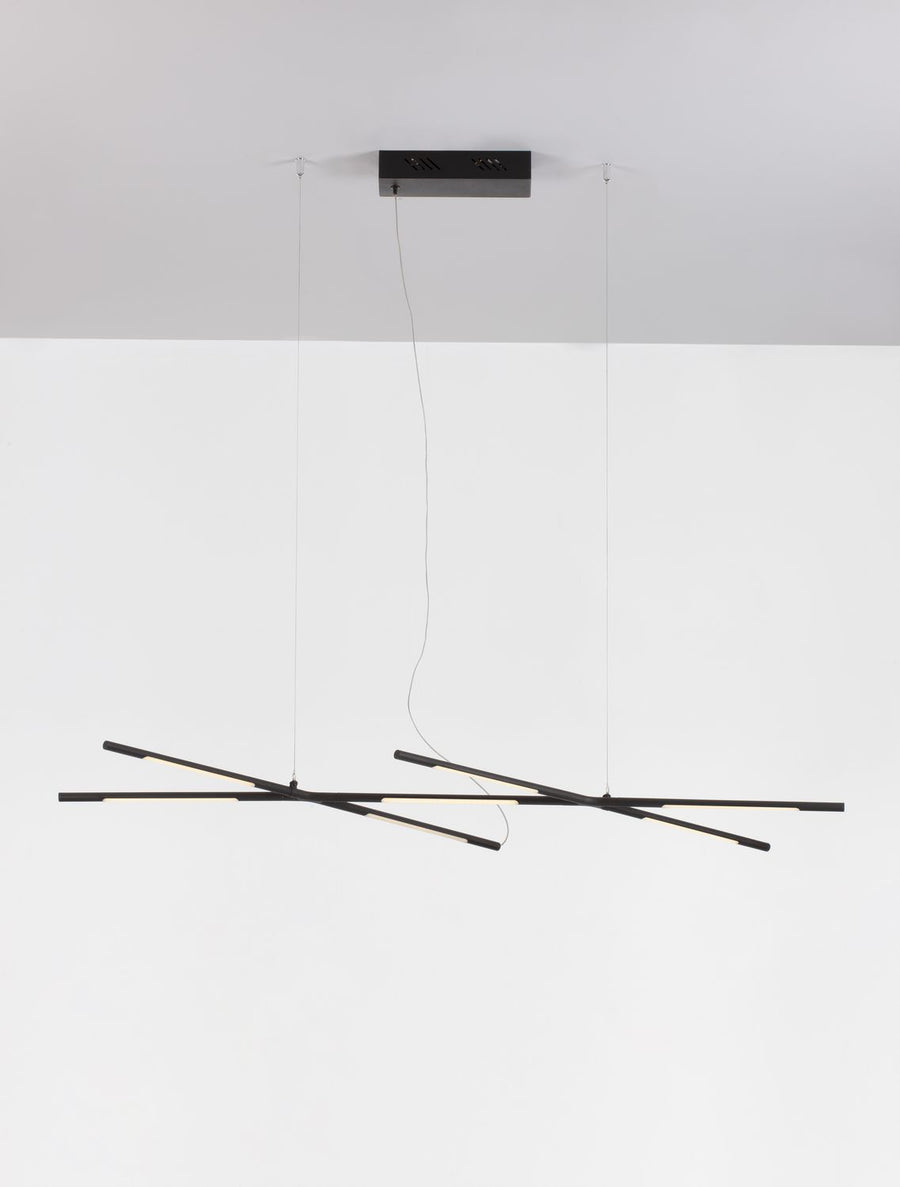 Suspension Raccio noire, H 200 cm (9695213)