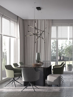 Suspension Raccio noire, H 200 cm (9695216)