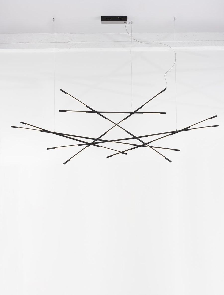 Suspension Raccio noire, H 200 cm (9695216)