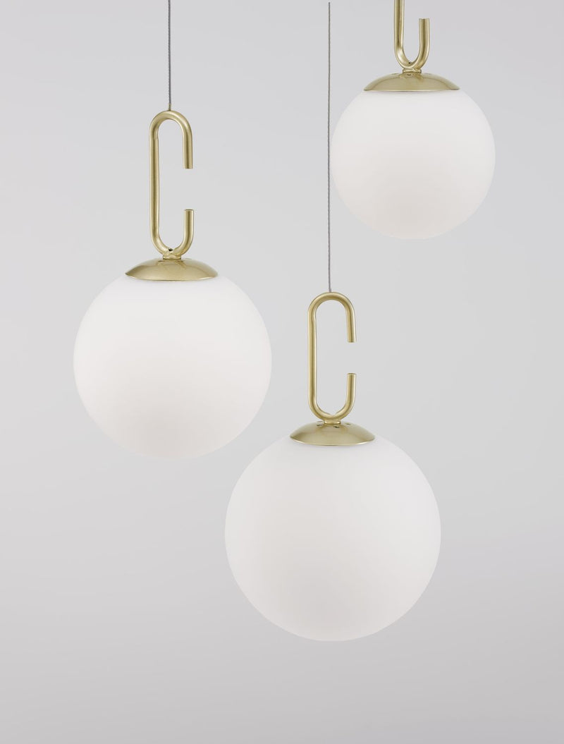 Suspension Hook dorée, verre, H 180 cm (9695223)