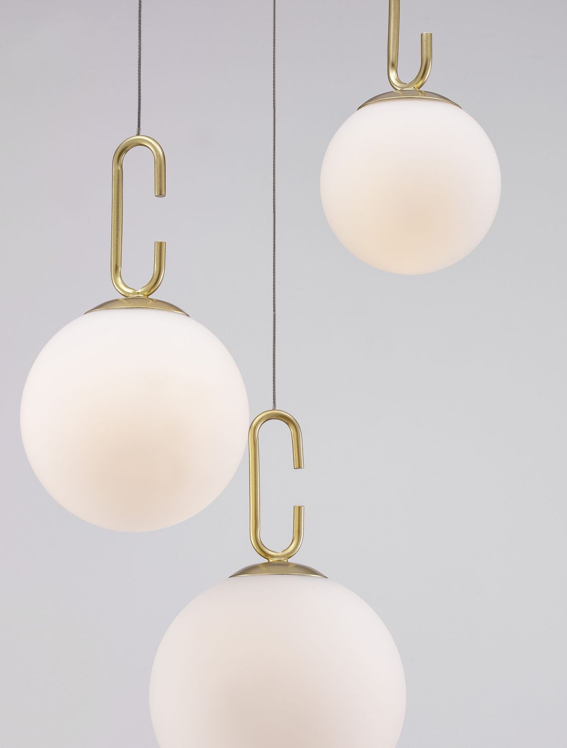 Suspension Hook dorée, verre, H 180 cm (9695223)