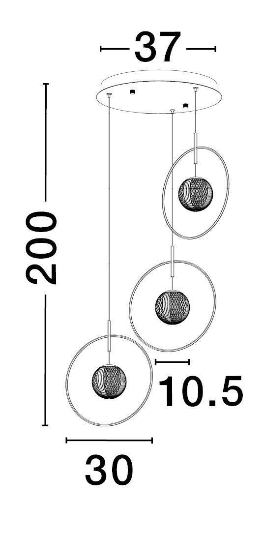 Suspension Atos dorée (9695234)