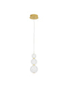 Suspension Perla dorée, verre, H 150 cm (9695301)