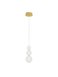 Suspension Perla dorée, verre, H 150 cm (9695301)