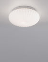 Plafonnier Clam 2 lumières blanc, verre