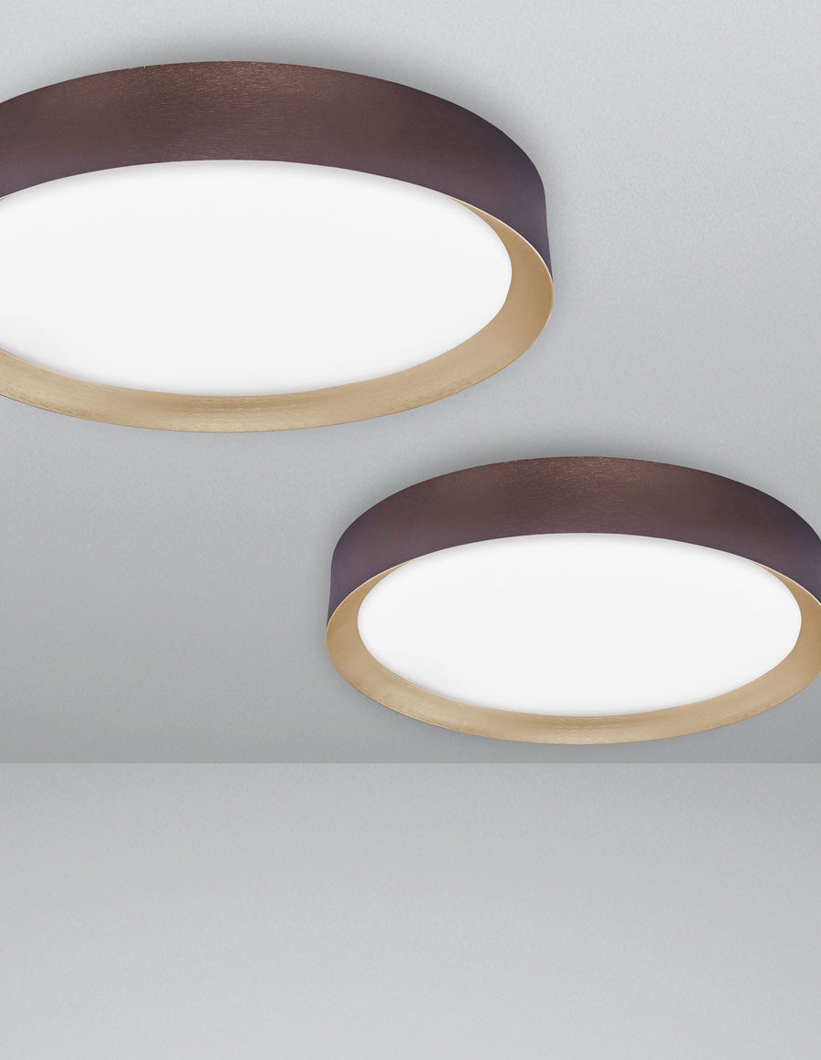 Plafonnier Luton marron