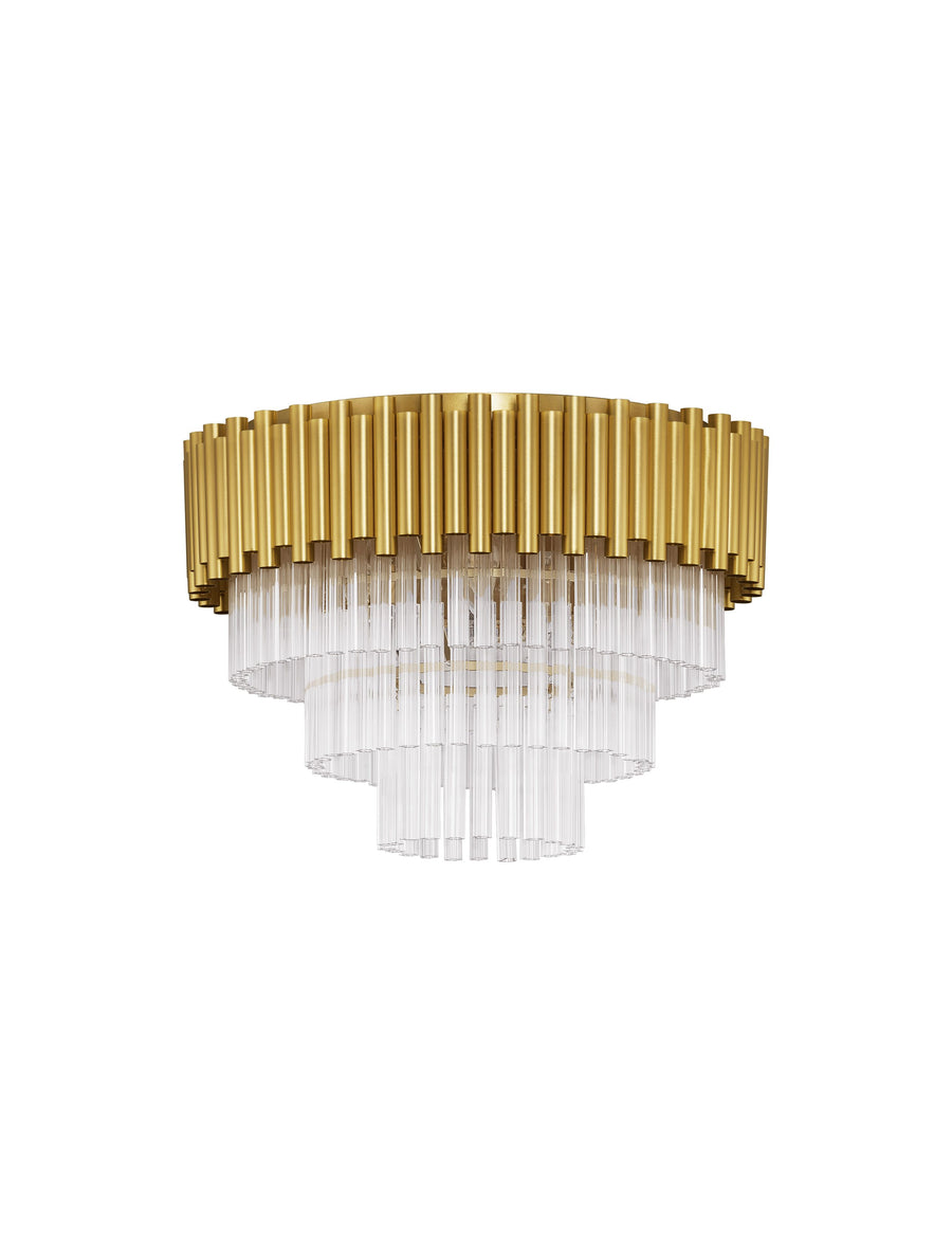 Plafonnier Magnolia 6 lumières doré, cristal (9824079)
