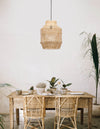 Suspension MIA beige, rotin, H 215 cm