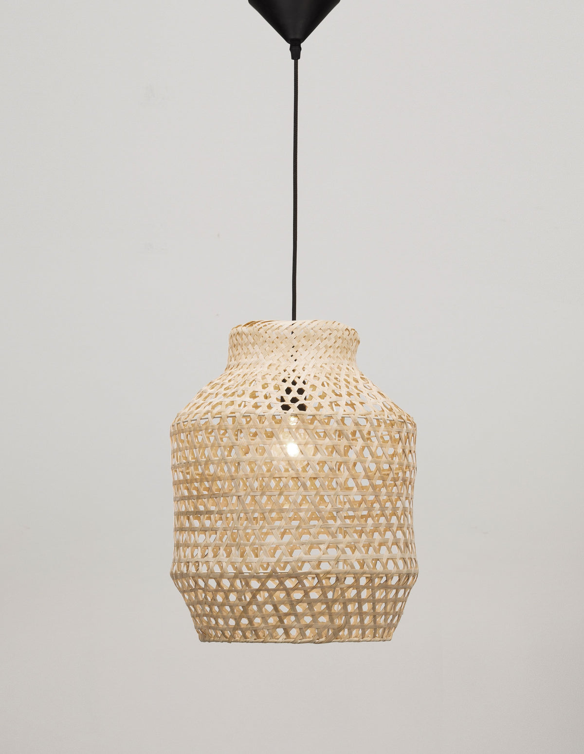 Suspension MIA beige, rotin, H 215 cm