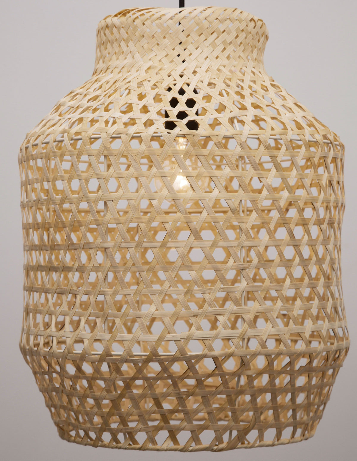 Suspension MIA beige, rotin, H 215 cm
