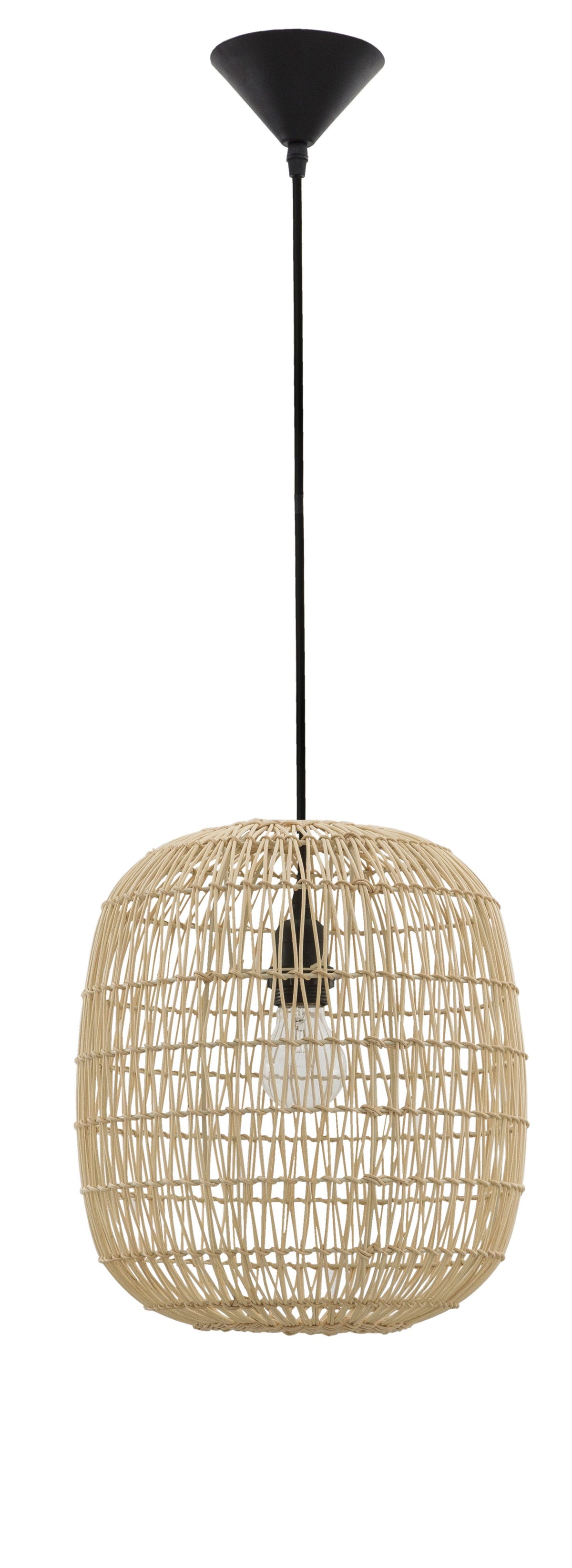 Suspension Melody beige, rotin, H 215 cm