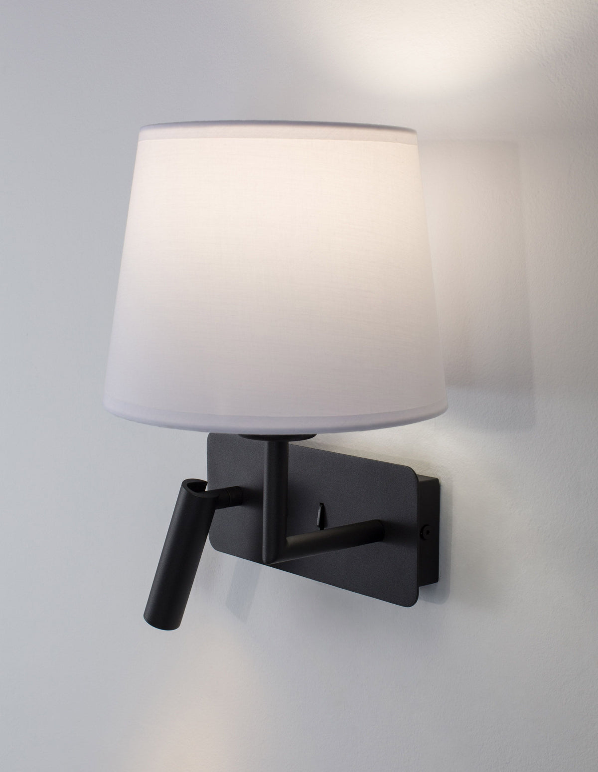 Applique murale Savona 2 lumières noire, tissu