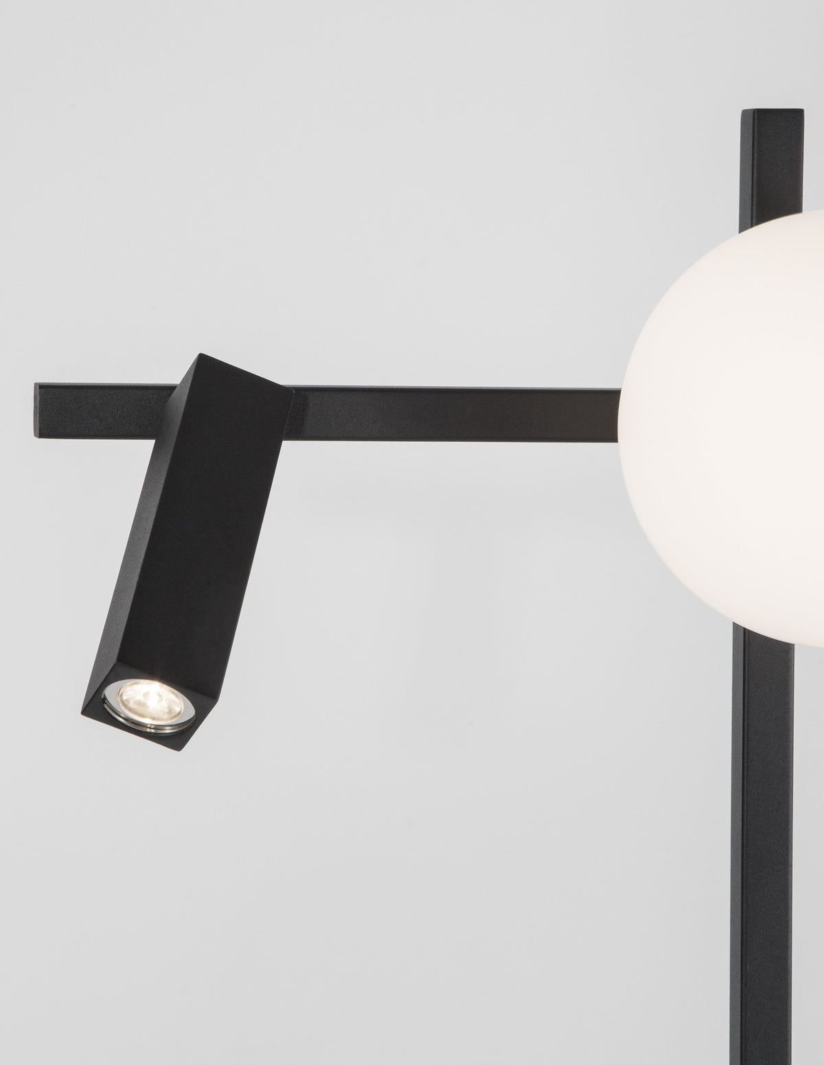 Lampadaire Joline noir, verre