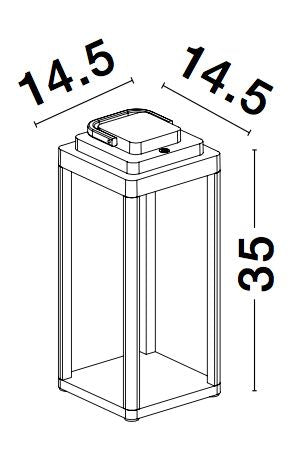 Lampadaire extérieur Figi anthracite, H 35 cm