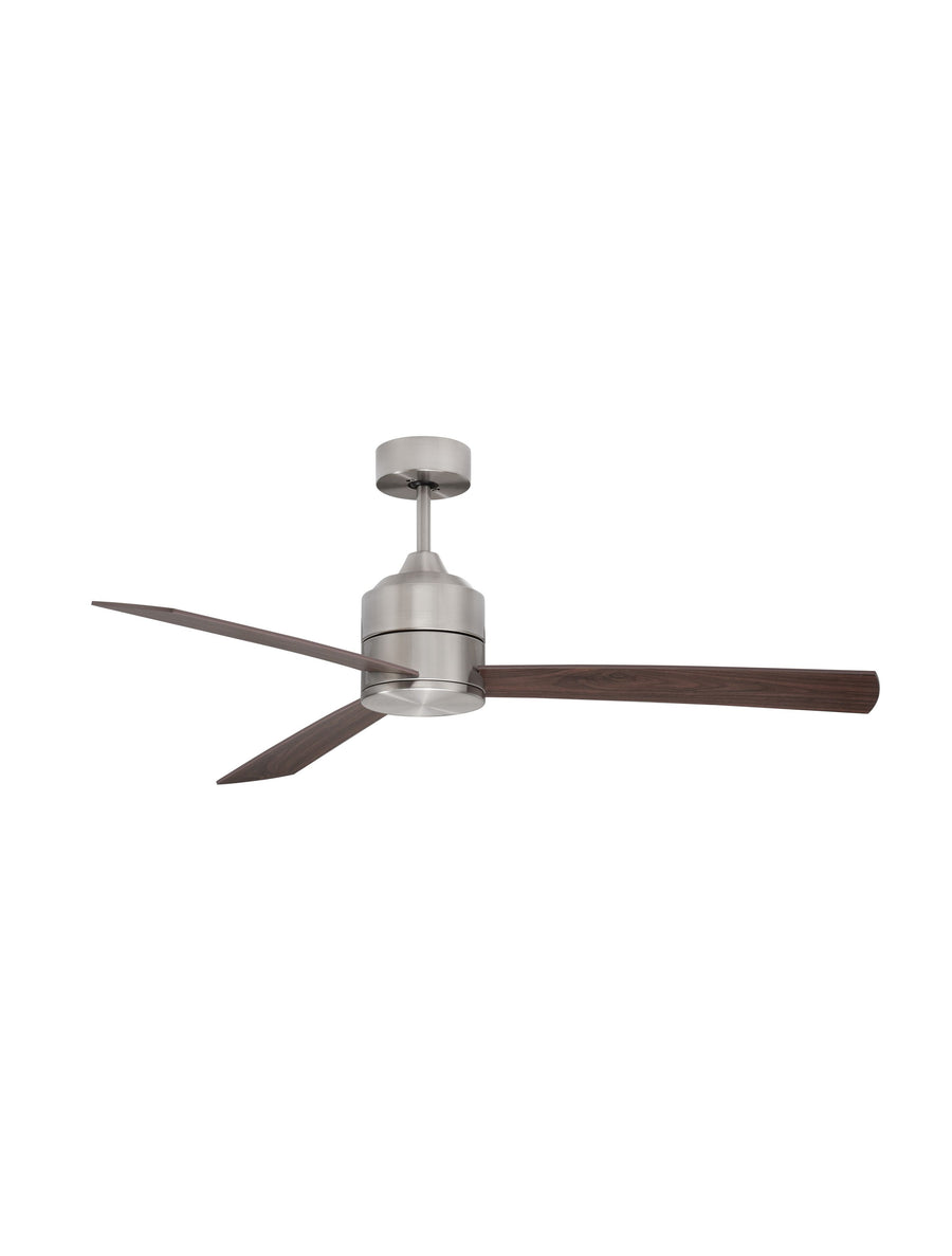 Ventilateur de plafond lumineux Axel nickel, bois