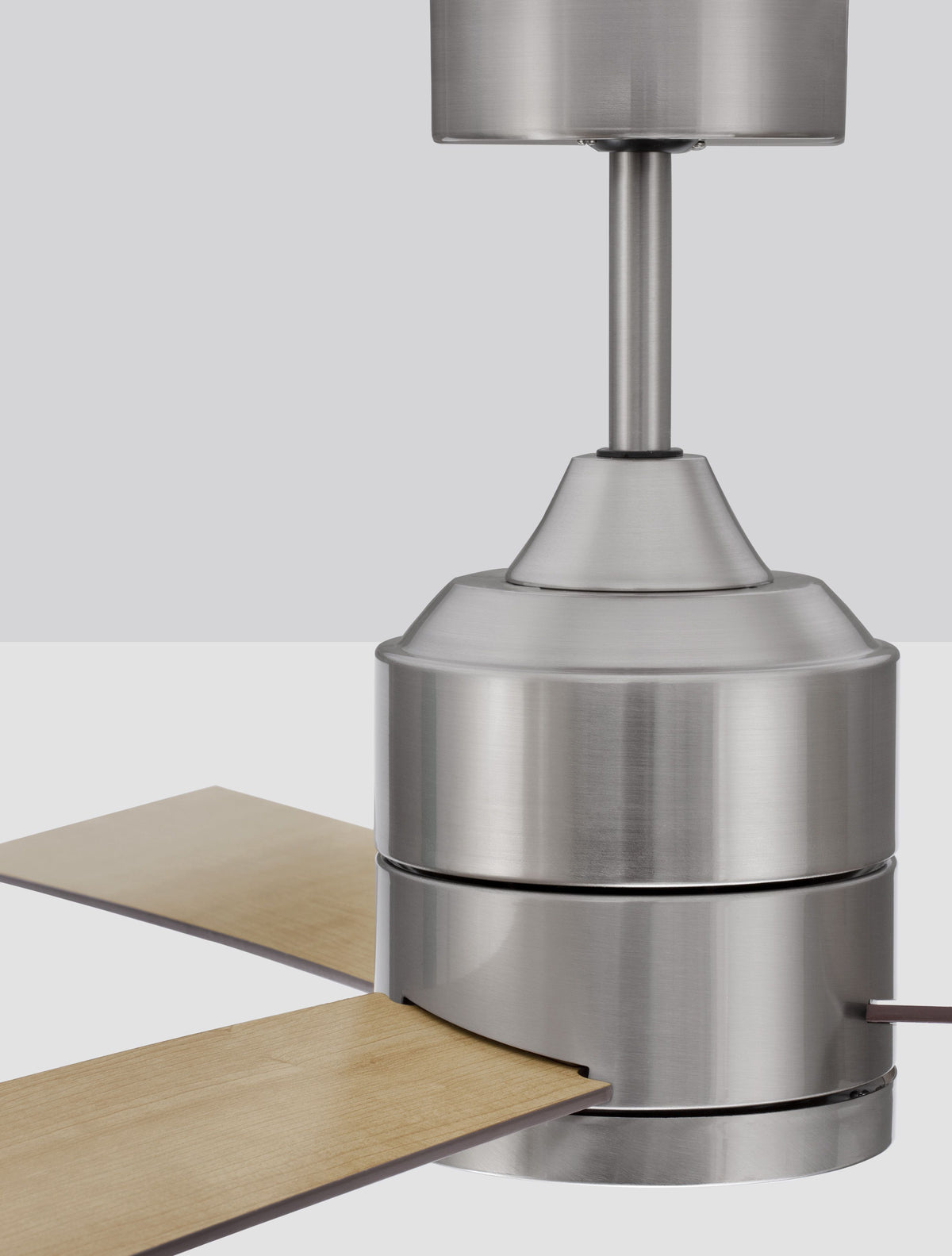 Ventilateur de plafond lumineux Axel nickel, bois