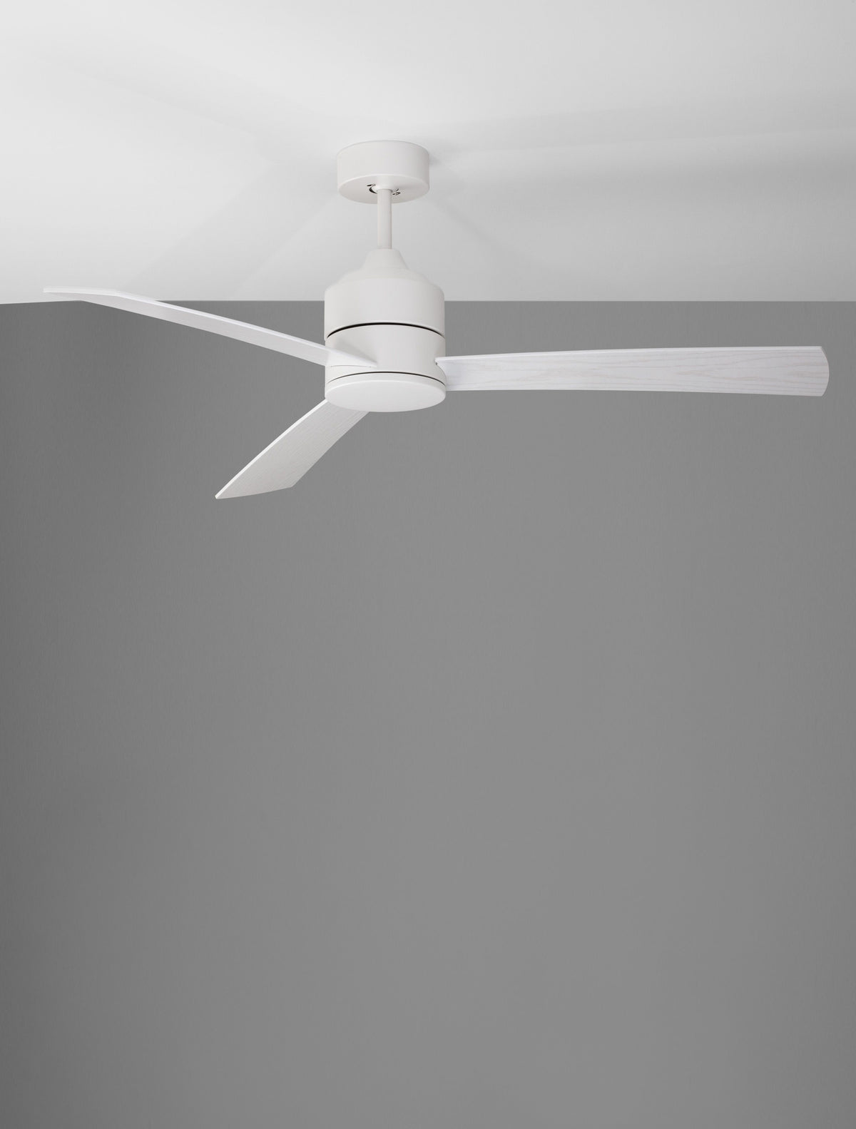 Ventilateur de plafond lumineux Axel blanc, bois