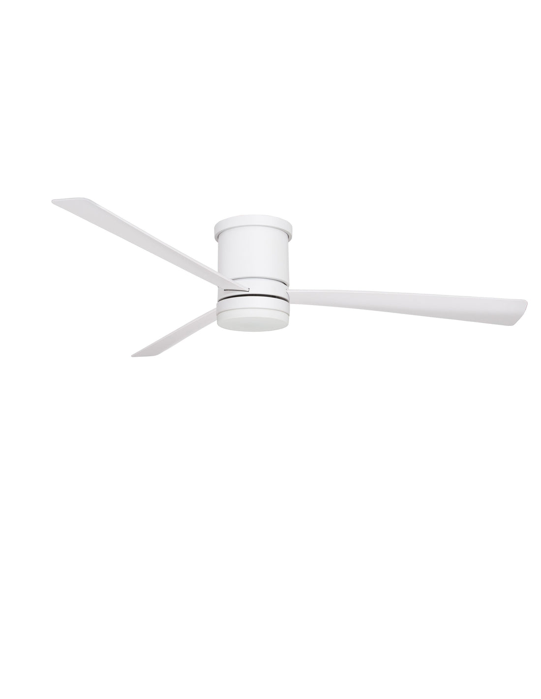Ventilateur de plafond lumineux Silky blanc, verre