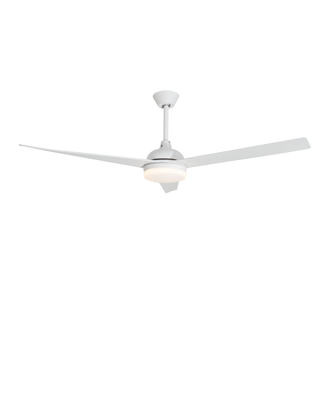 Ventilateur de plafond lumineux Flow blanc, verre