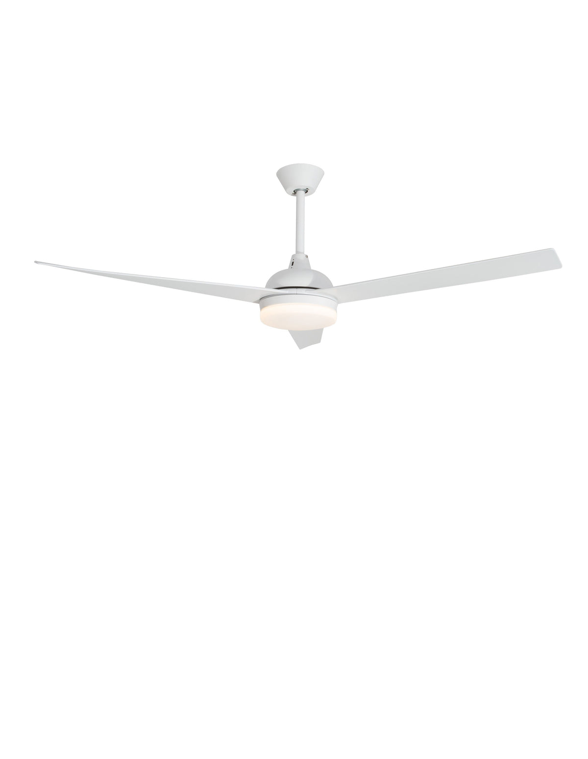 Ventilateur de plafond lumineux Flow blanc, verre