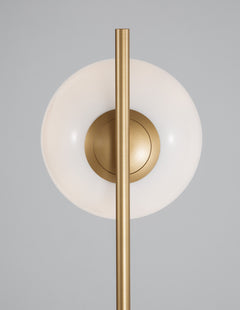 Lampadaire Cantona doré, verre