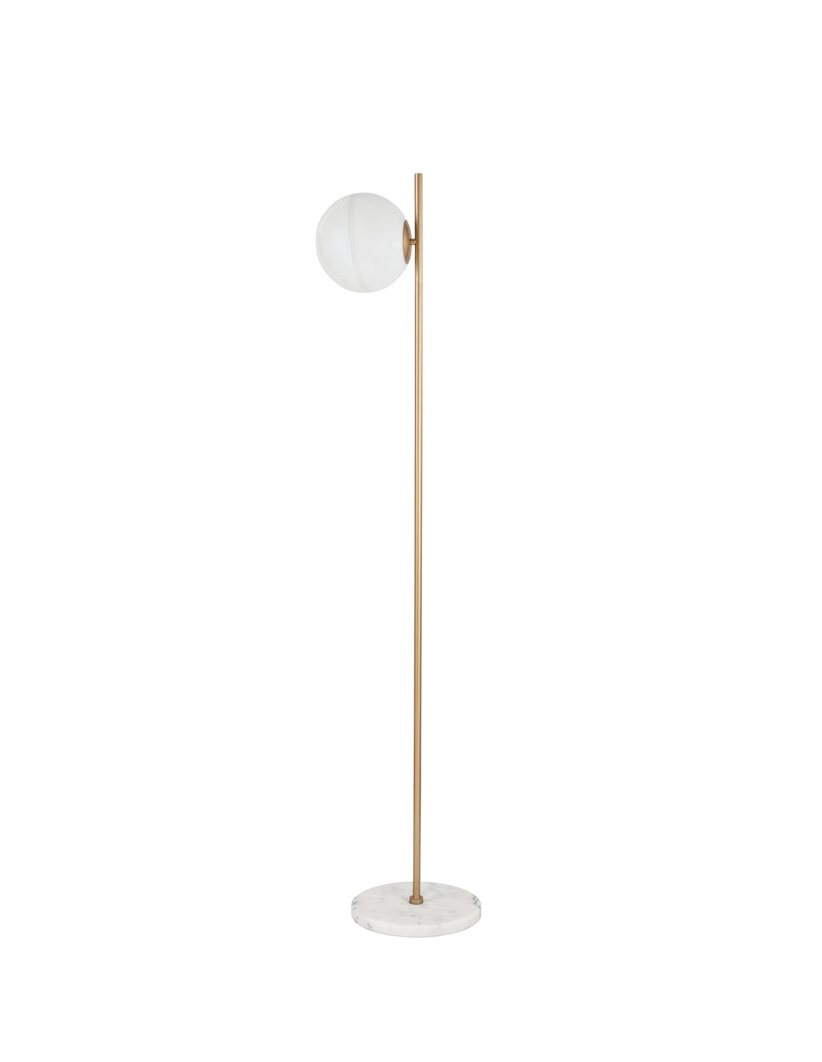 Lampadaire Cantona doré, verre