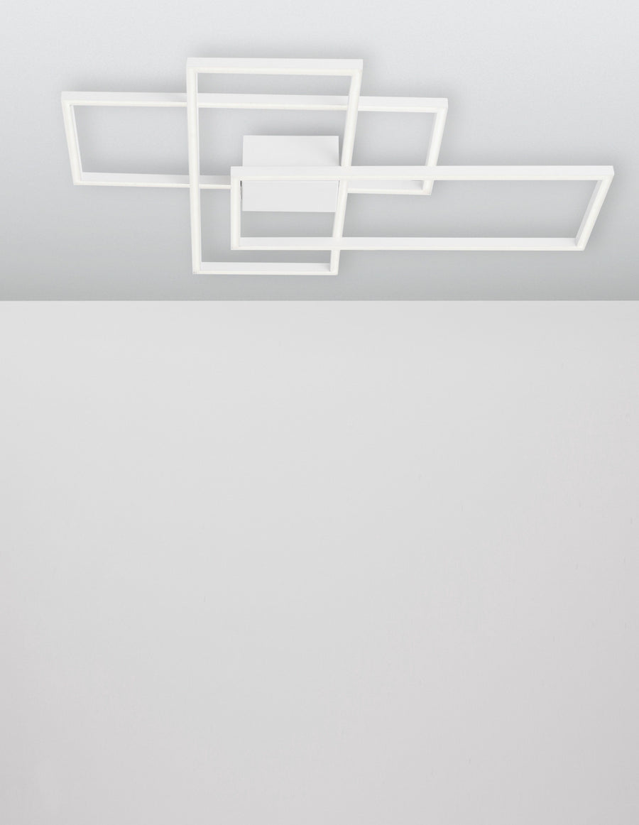 Plafonnier Bilbao blanc, L 90 cm