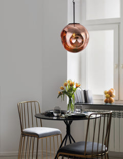Suspension Mayan noire, verre