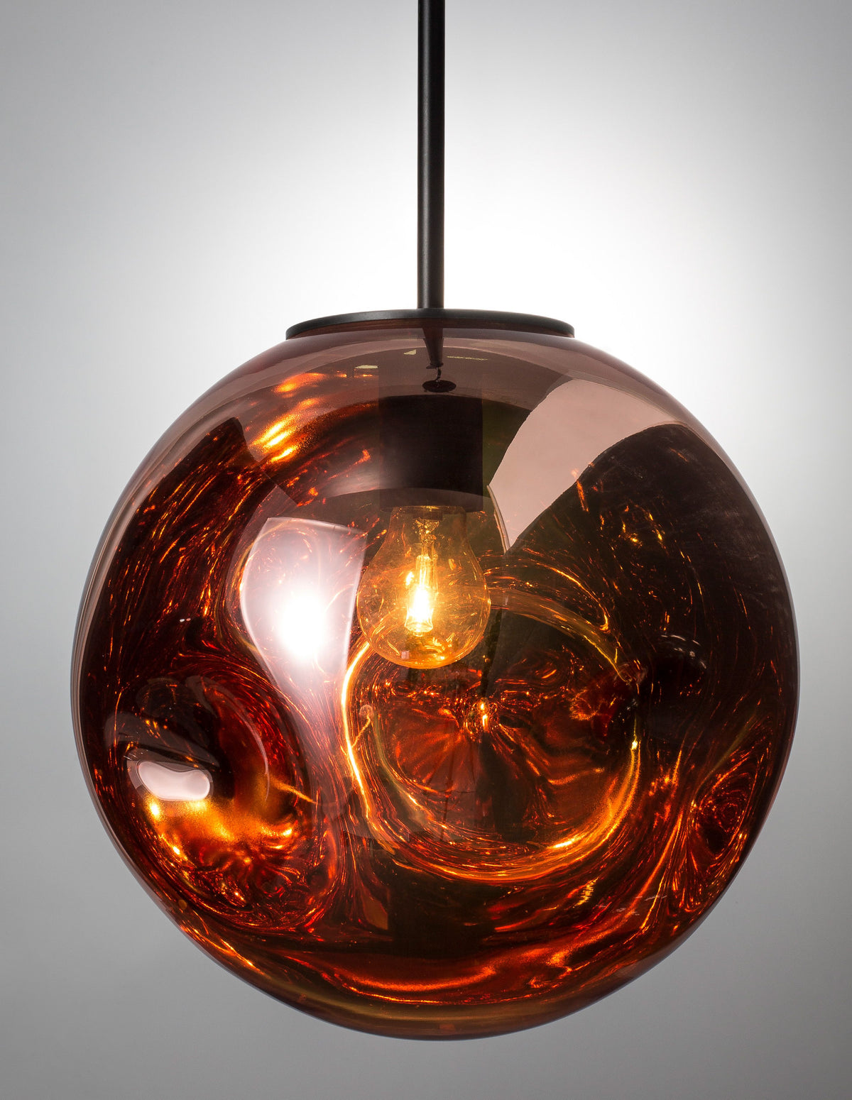 Suspension Mayan noire, verre