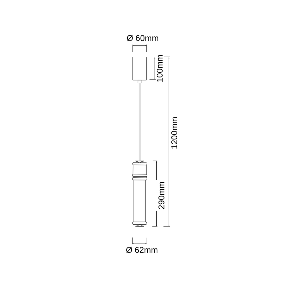 Suspension LED Omi I, verre